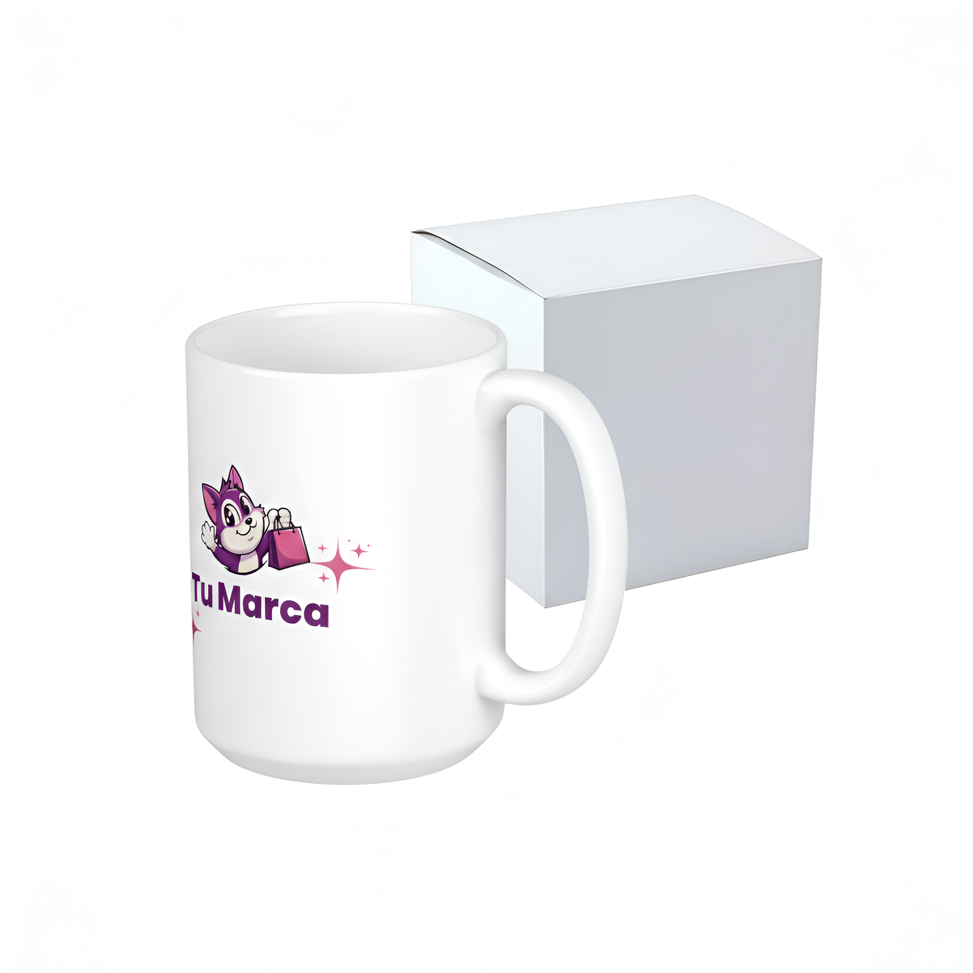 Taza Merch Personalizable 15oz – Cerámica Blanca