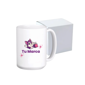 Taza Merch Personalizable 15oz – Cerámica Blanca